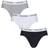 Calvin Klein Cotton Stretch Hip Brief 3-pack - Grey/Black/White