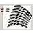 Zipp Black Wheel Decal Set Border Logo