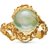 Maanesten Goddess Prehnit Ring - Gold/Green