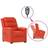 vidaXL løftestol med massagefunktion kunstlæder rød