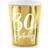 PartyDeco 30th Birthday cups gold 220ml 6pcs