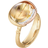 Ole Lynggaard Lotus Ring 3 - Gold/Rose Gold/Rutile Quartz/Diamonds