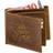 Akah Wallet Landscape Format with Deer Embossing - Brown