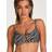 Hunkemöller Cropped bikinitop med ringdetaljer brunt zebraprint Brun