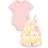 Levi's Baby Tee and Splatter Shortalls Set - Quartz Pink