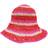 Black Colour hat Kira Straw red/pink
