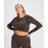 MP Shape Seamless Long Sleeve Crop Top til kvinder – Coffee