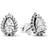 Pandora Sparkling Pear Halo Stud Earrings - Silver/Transparent