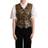 Dolce & Gabbana Black Gold Jacquard Silk Waistcoat Vest IT48