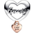 Pandora Love You Family Heart Charm - Silver/Rose Gold