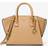 Michael Kors Avril Small Leather Top Zip Satchel - Pale Peanut