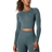 ICANIWILL Define Seamless LS Crop Top - Jungle Green