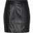 Pieces Selma Faux Leather Skirt - Black