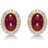 Mads Z Royal Earrings - Gold/Ruby/Diamonds