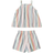 Shein Tween Girl Rainbow Striped Cami Top & Shorts