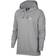 Nike Essential Fleece Pullover Hoodie Women - Dark Grey Heather/Matte Silver/White