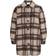 Gestuz Rina Long Sleeve Shirt - Coffeebean/Off White Check