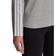 adidas Women's Essentials 3-Stripes Long Sleeve Tee - Medium Grey Heather/White