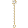 Thomas Sabo Charm Club Single Ear Stud with Pendant Stone Long Earring - Gold/Transparent