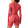 ICANIWILL Define Seamless LS Crop Top Women - Coral