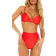 PrettyLittleThing Mix & Match High Waisted High Leg Bikini Bottoms - Red