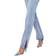 PrettyLittleThing Long Leg Split Hem Jeans - Light Blue Wash