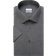 Seidensticker Non-iron Fil a Fil Short Sleeve Business Shirt - Grey