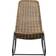 Woood Outdoor, Rattan/Sort metal Gyngestol