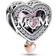 Pandora Two-Tone Openwork Mom & Heart Charm - Silver/Rose Gold/Pink/Transparent