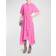 Stella McCartney Asymmetrical silk midi dress pink
