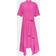 Stella McCartney Asymmetrical silk midi dress pink