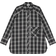 Ganni Checkered Cotton Oversized Raglan Shirt - Black