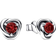 Pandora January Birthstone Eternity Circle Stud Earrings - Silver/Red