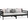 vidaXL Day Bed Black Sofa 204cm 2 personers