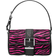 Michael Kors Colby Medium Zebra Print Calf Hair Shoulder Bag - Cerise Multi