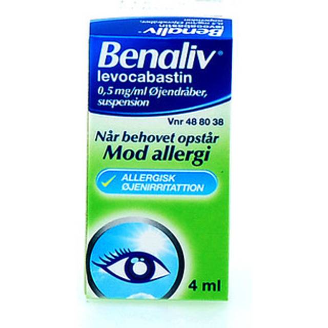 Benaliv 0.5mg/ml 4ml Øjendråber • Find bedste pris »