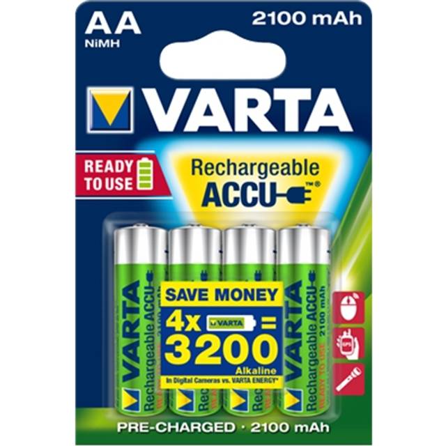 Varta Accu AA 2100mAh 4-pack • Find den bedste pris »