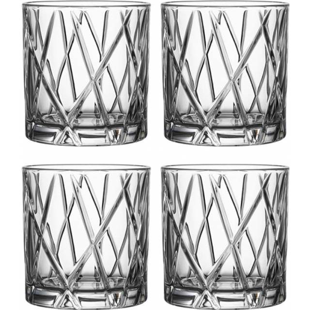 Peak Double Old Fashioned Whiskey Glass 34 cl, 4-Pack - Orrefors @  RoyalDesign