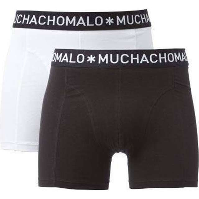 Muchachomalo Basic Boxer Shorts 2-pack Black/White - Sammenlign ...