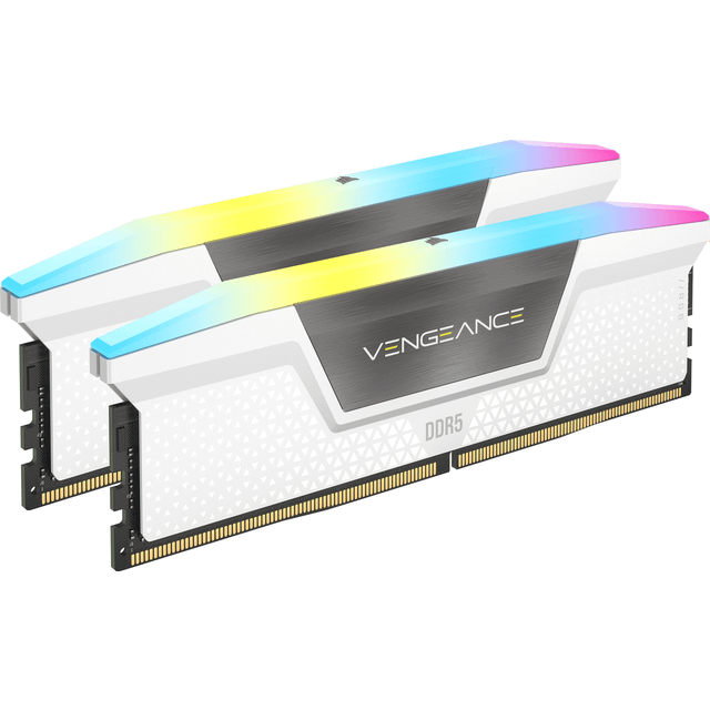 Corsair CMH32GX5M2B5200C40W VENGEANCE RGB 32GB (2x16GB) DDR5 DRAM 5200MHz C40 メモリキット ホワイト