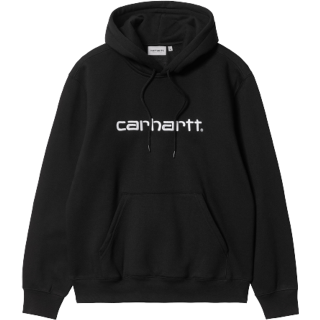 Carhartt Men Hooded Sweatshirt - Black/White • Pris »