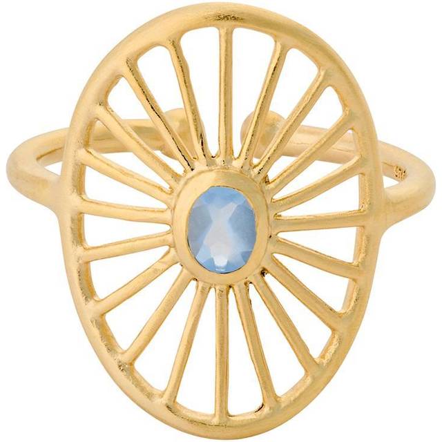 Pernille Corydon Dream Catcher Ring - Gold/Chalcedony • Pris »