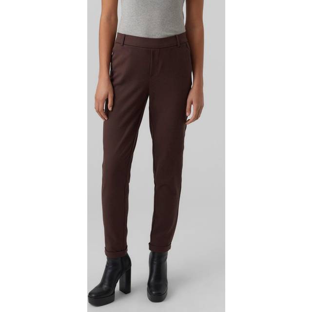 Vero Moda Damen VMMAYA Mr Loose Solid Pant Noos Loose Hose, Coffee Bean,  XS/32 • Pris »